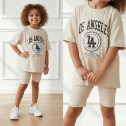 LA oversized t shirt set beige LA oversized t shirt set beige