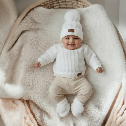 baby muts en slofjes set wit baby muts en slofjes set wit
