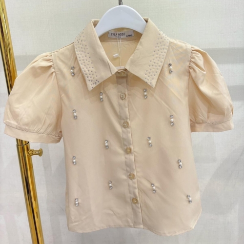 blouse beige strass