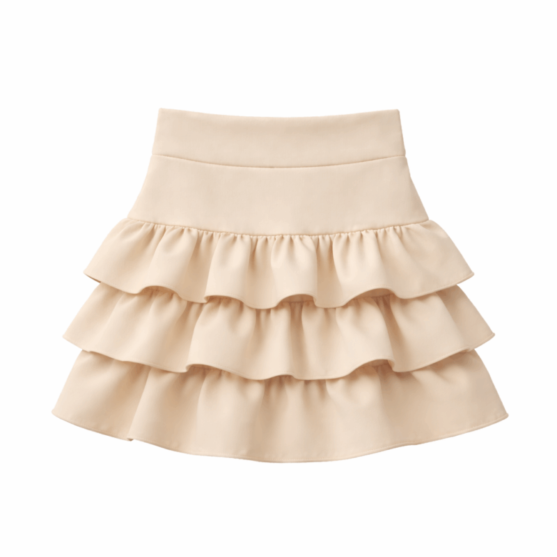 meisjes ruffle rokje beige meisjes ruffle rokje beige
