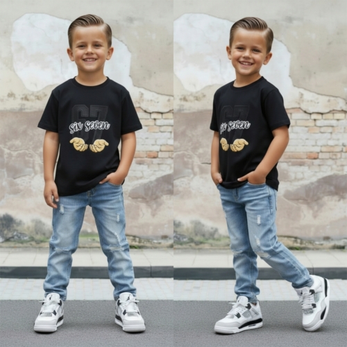 six seven 67 street t shirt zwart