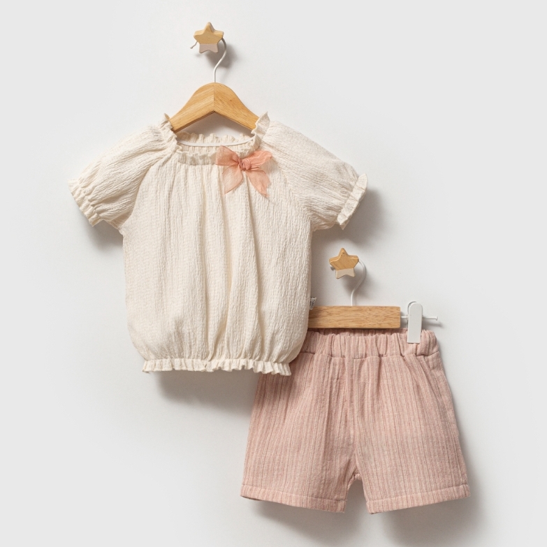 Nipperland roze baby meisjes zomer setje