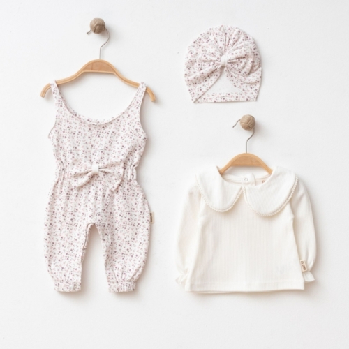 babyset meisje bloemetjes
