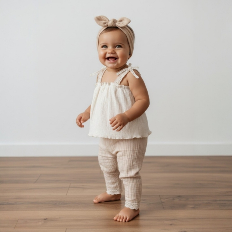 beige meisjes set Nipperland lange broek (2) beige meisjes set Nipperland lange broek (2)