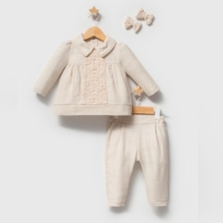 set meisjes beige set meisjes beige