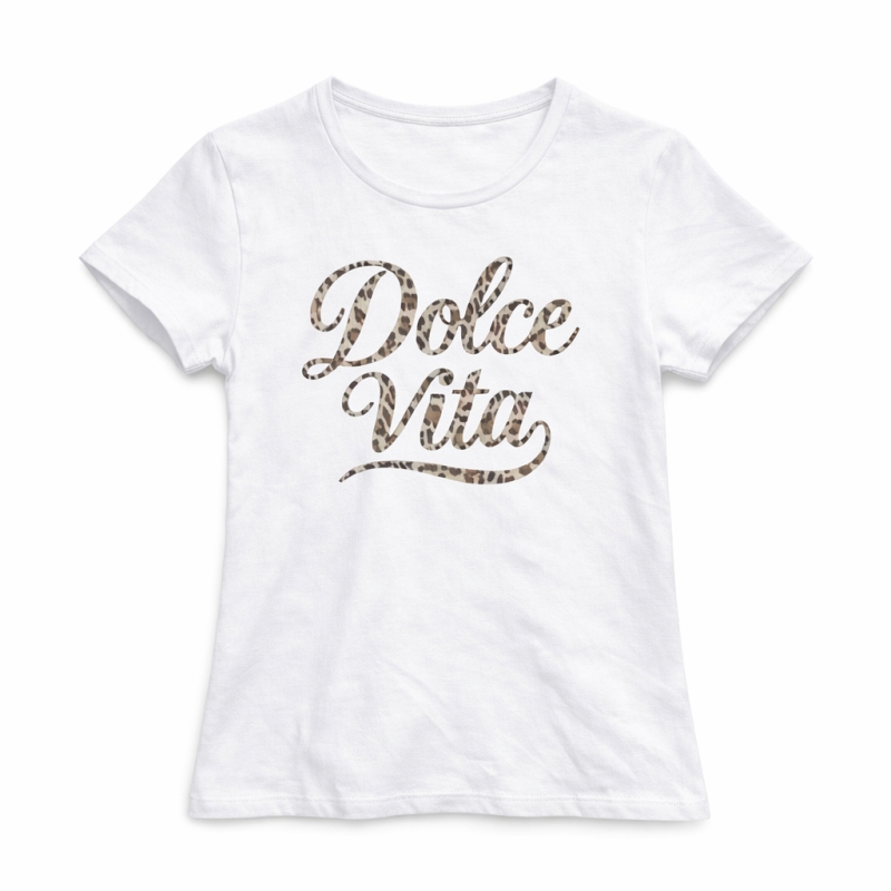 wit meisjes t shirt met dolce vita panterprint opdruk wit meisjes t shirt met dolce vita panterprint opdruk