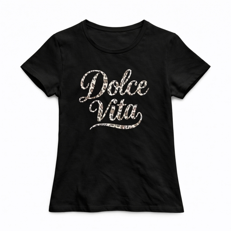 zwart meisjes t shirt dolce vita panterprint