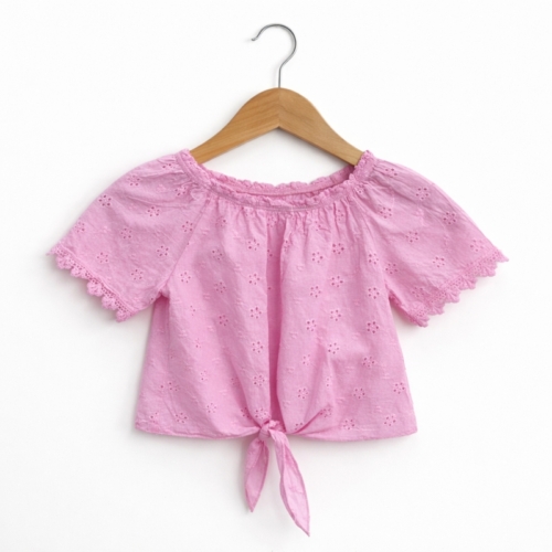 broderie ruffle top