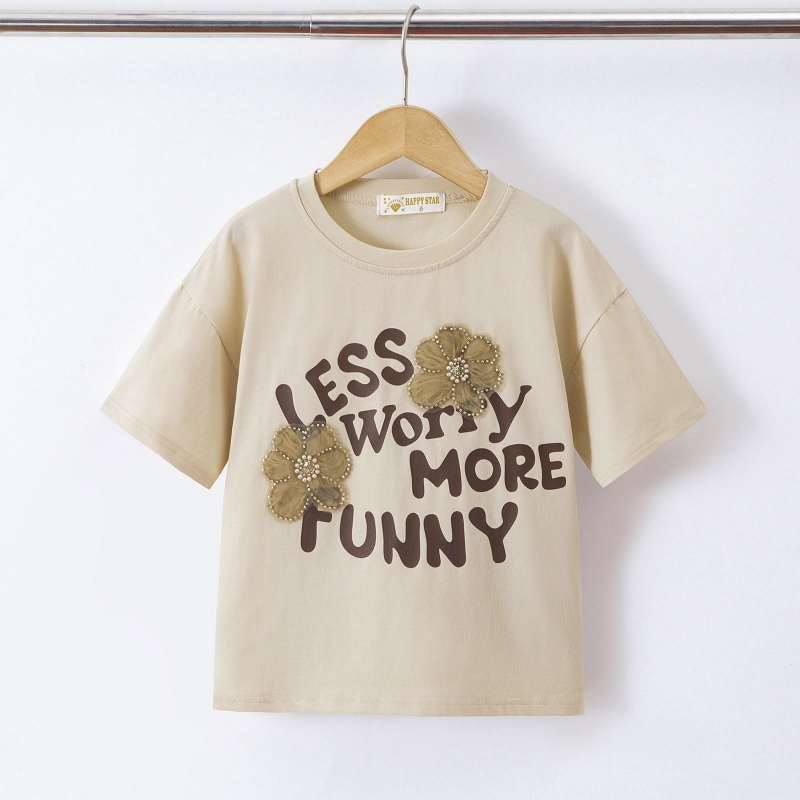 meisjes beige t shirt funny meisjes beige t shirt funny