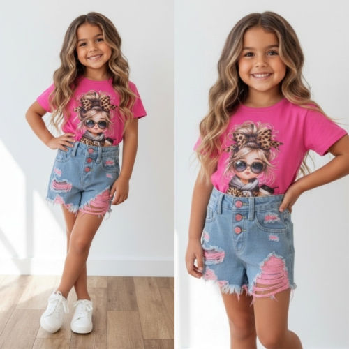meisjes denim short blauw meisjes denim short blauw