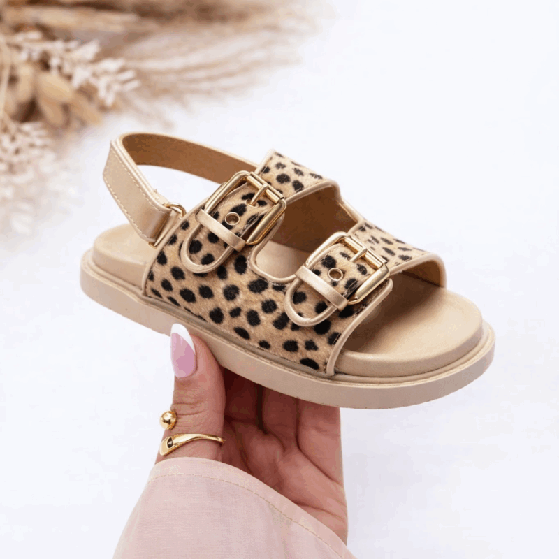 meisjes panterprint sandalen meisjes panterprint sandalen