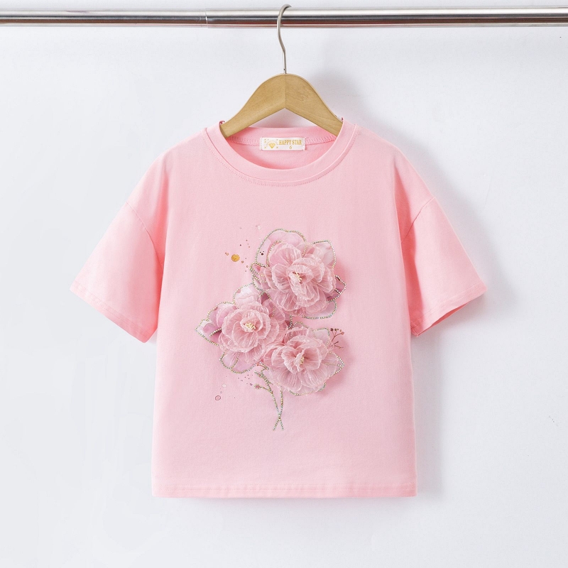 meisjes roze t shirt roze bloemen meisjes roze t shirt roze bloemen