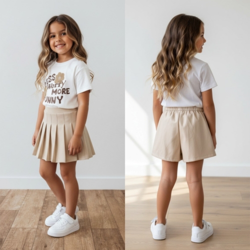 skort meisje beige skort meisje beige