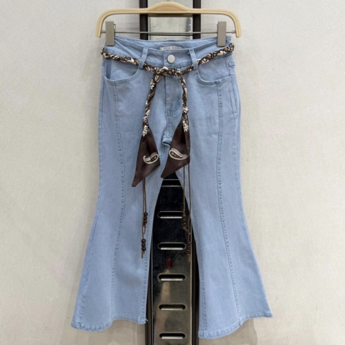 flared pants jeans meisjes lichtblauw