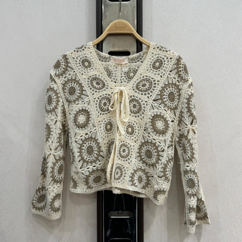 gehaakt vest meisjes beige creme