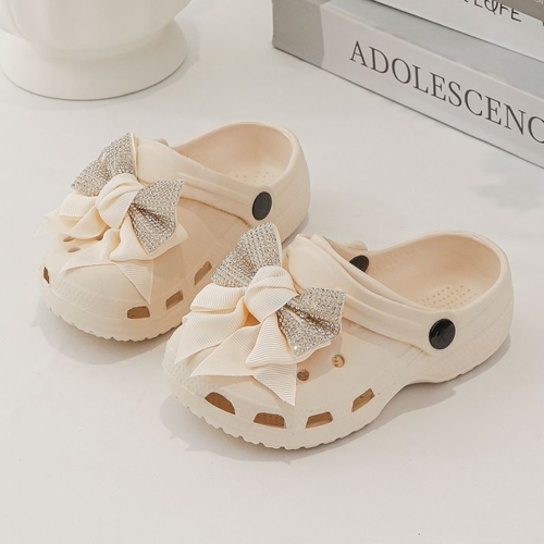 meisjes clogs beige met strik glitter zomerschoenen meisjes clogs beige met strik glitter zomerschoenen