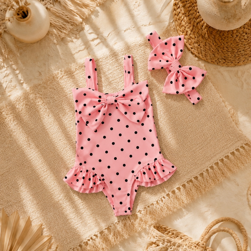 baby meisje badpak stippen roze baby meisje badpak stippen roze