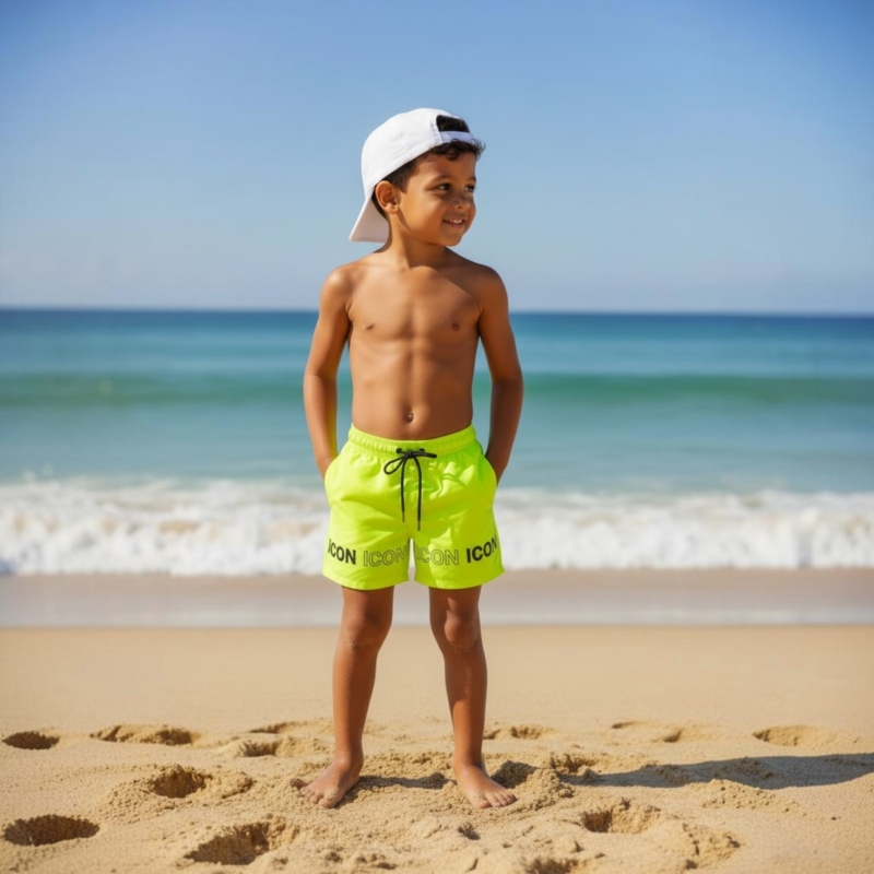 jongens zwemshort neon geel