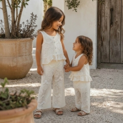 meisjes ibiza set ecru