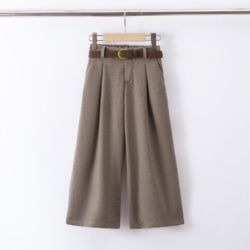meisjes pantalon bruin wijde fit meisjes pantalon bruin wijde fit