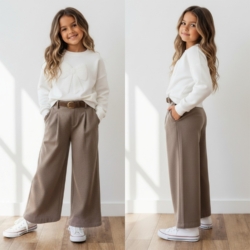 meisjes pantalon camel grijs meisjes pantalon camel grijs