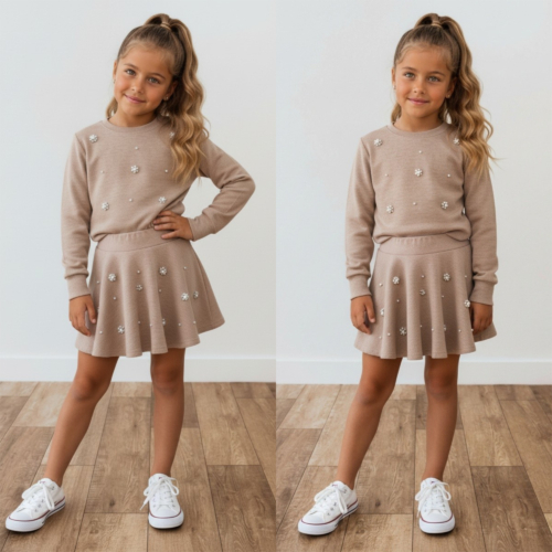meisjes set taupe (2)