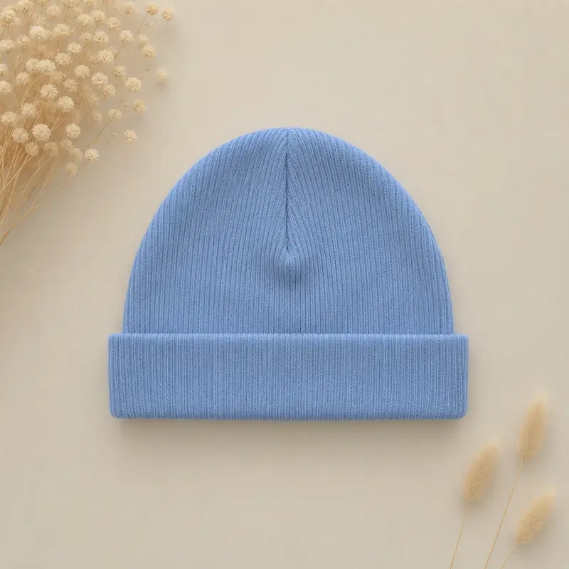 baby rib mutsje jeansblauw