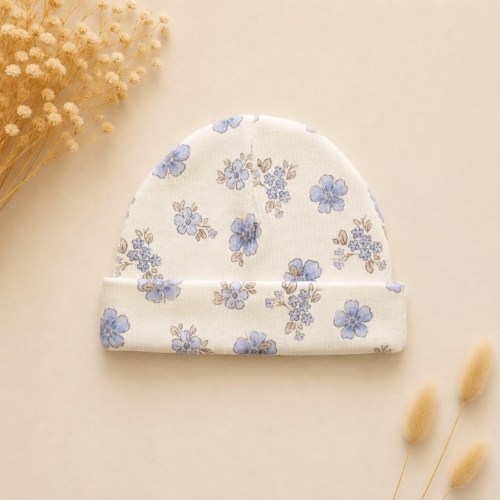 baby rib mutsje vergeet mij niet bloemen baby rib mutsje vergeet mij niet bloemen