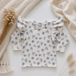babyvibe rib shirt vergeet mij niet bloemen babyvibe rib shirt vergeet mij niet bloemen