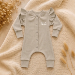 boxpakje baby jongen meisje donker beige met naam boxpakje baby jongen meisje donker beige met naam