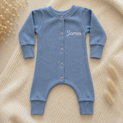 boxpakje met naam rib blauw jongens boxpakje met naam rib blauw jongens