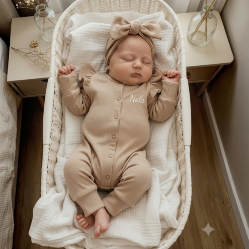 donker beige rib boxpakje met naam donker beige rib boxpakje met naam
