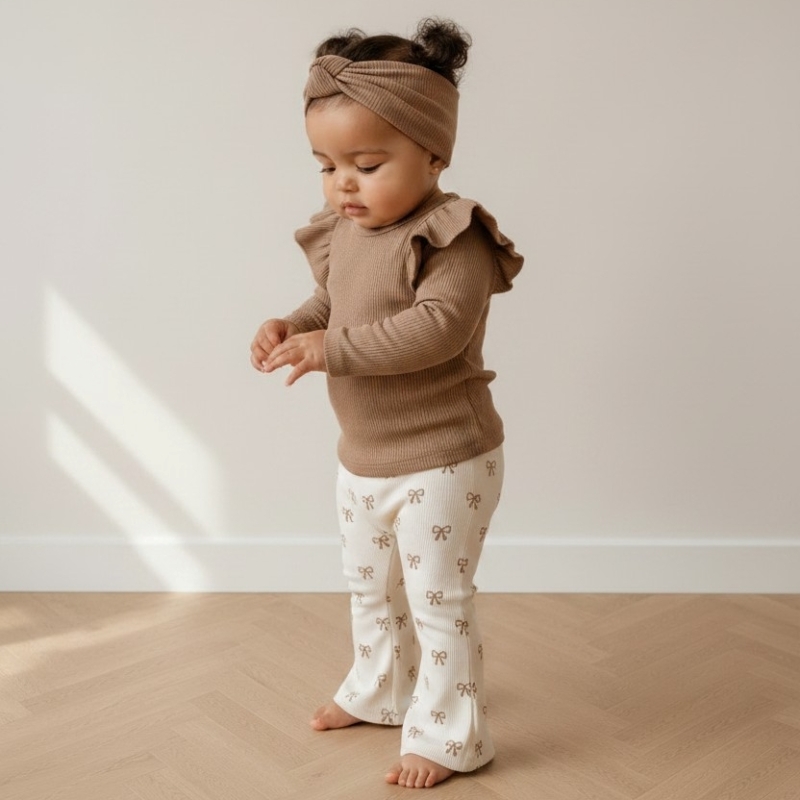 flared broek strikjes flared broek strikjes