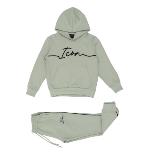 icon hoodieset groen jongens set lange broek