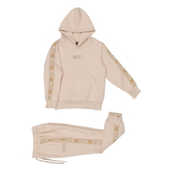 icon jongens set beige met hoodie