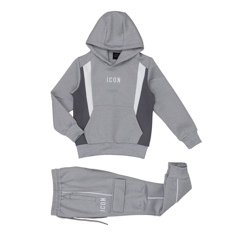 icon sportieve set jongens grijs
