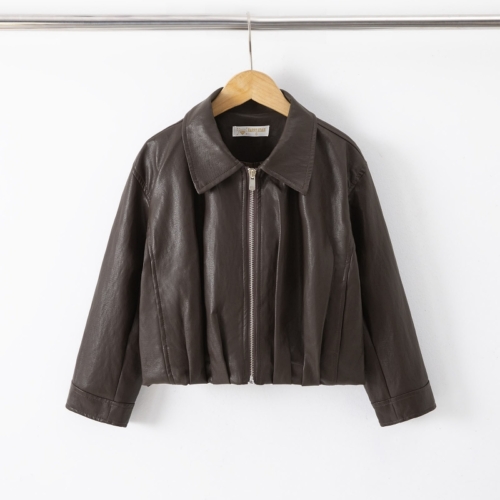 leatherlook jas meisjes bruin leatherlook jas meisjes bruin