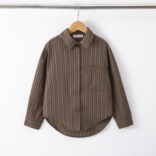 meisjes blouse bruin streep meisjes blouse bruin streep