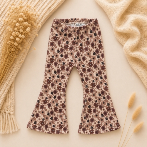 meisjes flared broekje vintage bloemen