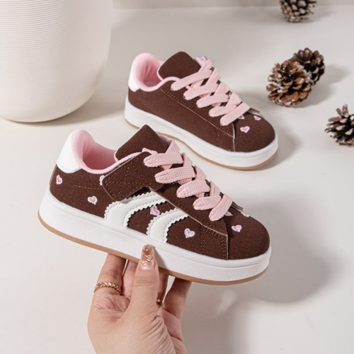 meisjes hartjes sneakers bruin meisjes hartjes sneakers bruin