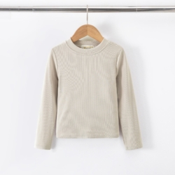 meisjes rib longsleeve beige meisjes rib longsleeve beige