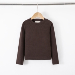 meisjes rib longsleeve bruin meisjes rib longsleeve bruin