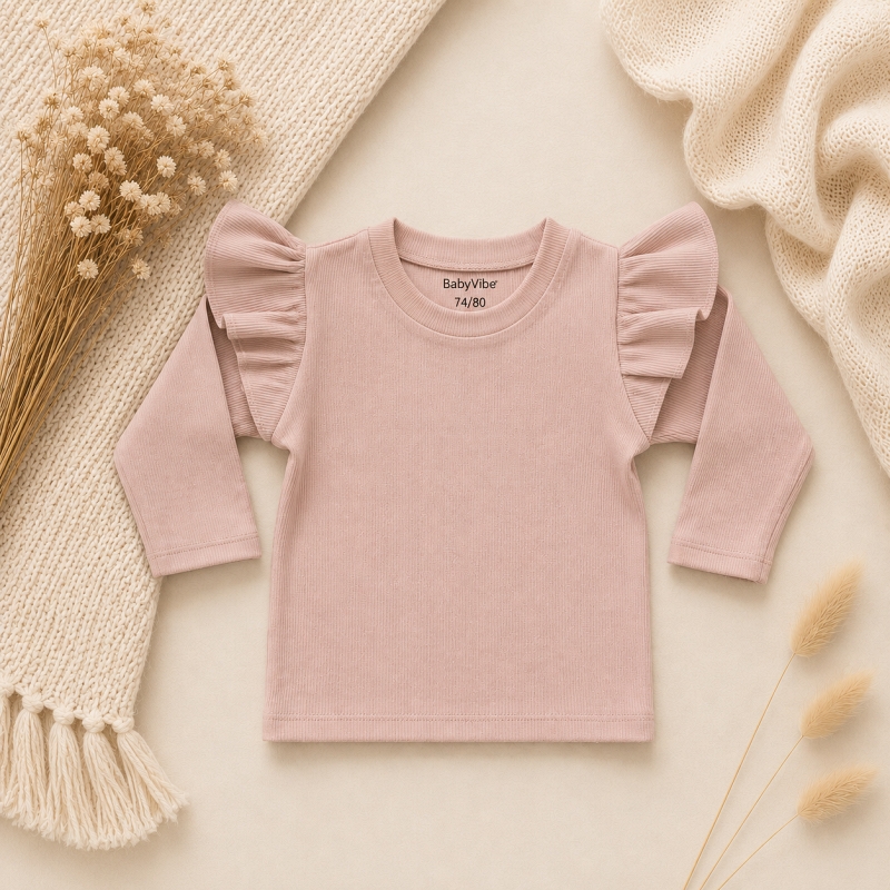 meisjes rib shirt oudroze meisjes rib shirt oudroze
