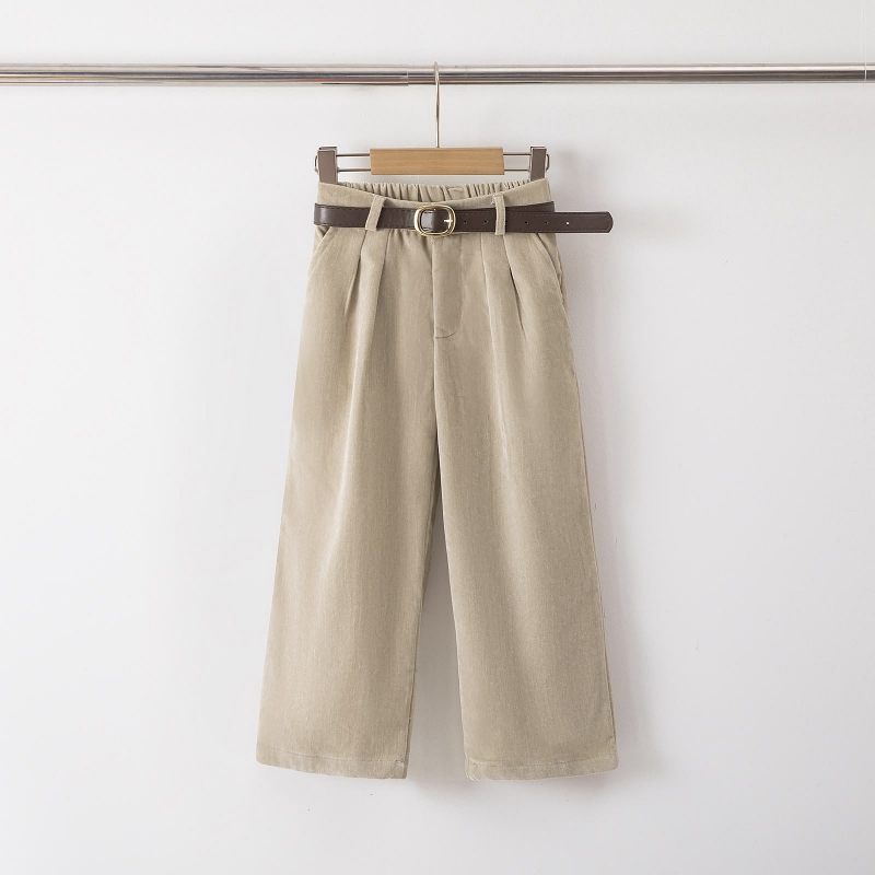 meisjes ribfluwelen broek beige