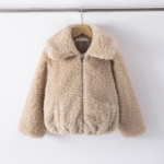 meisjes teddy jas camel