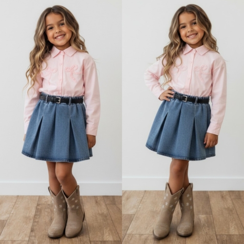 denim rokje blauw meisje