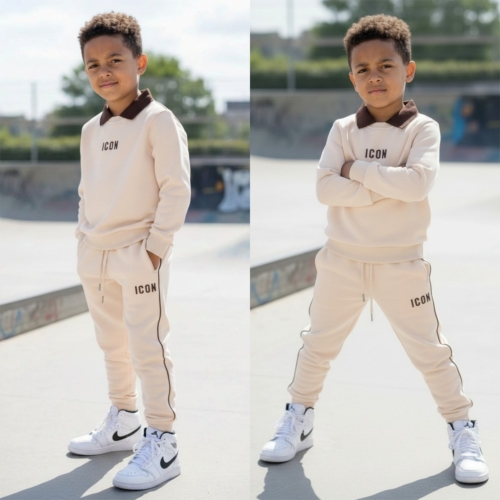 jongens set beige