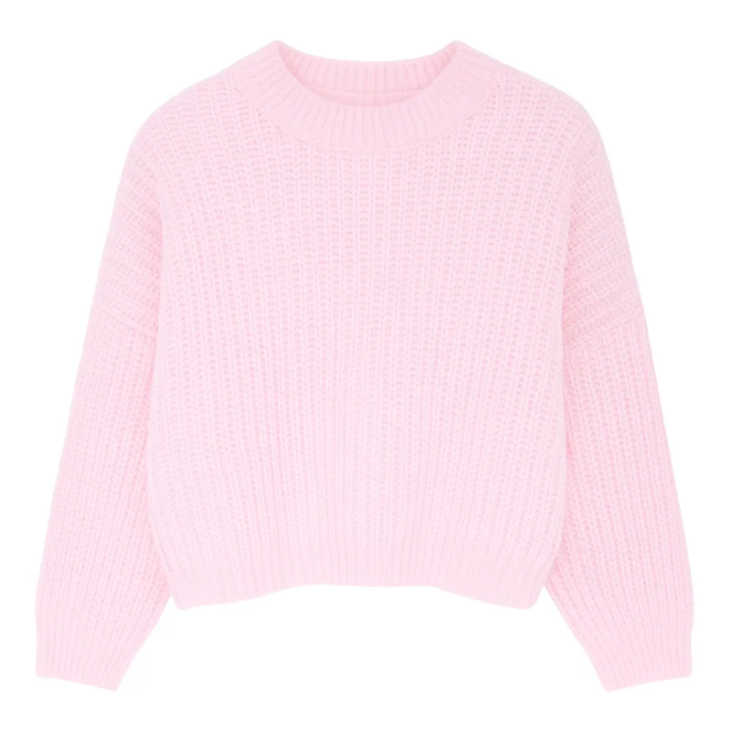 knit sweater lichtroze meisje