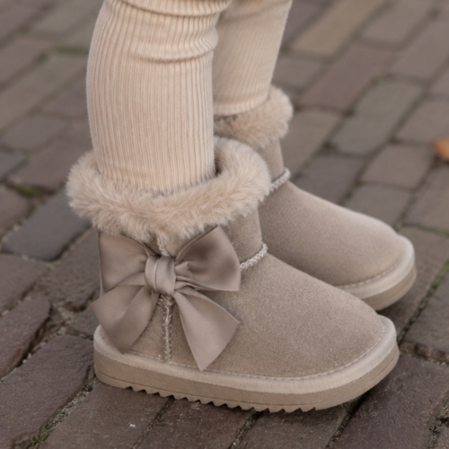 laarsjes meisjes taupe met bont laarsjes meisjes taupe met bont