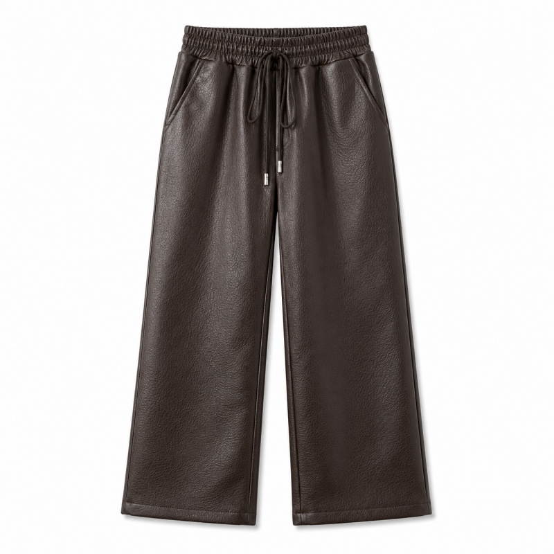 leren broek widefit bruin meisjes leren broek widefit bruin meisjes
